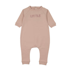 MEMA KNITS SHERPA WORD ART JUMPSUIT