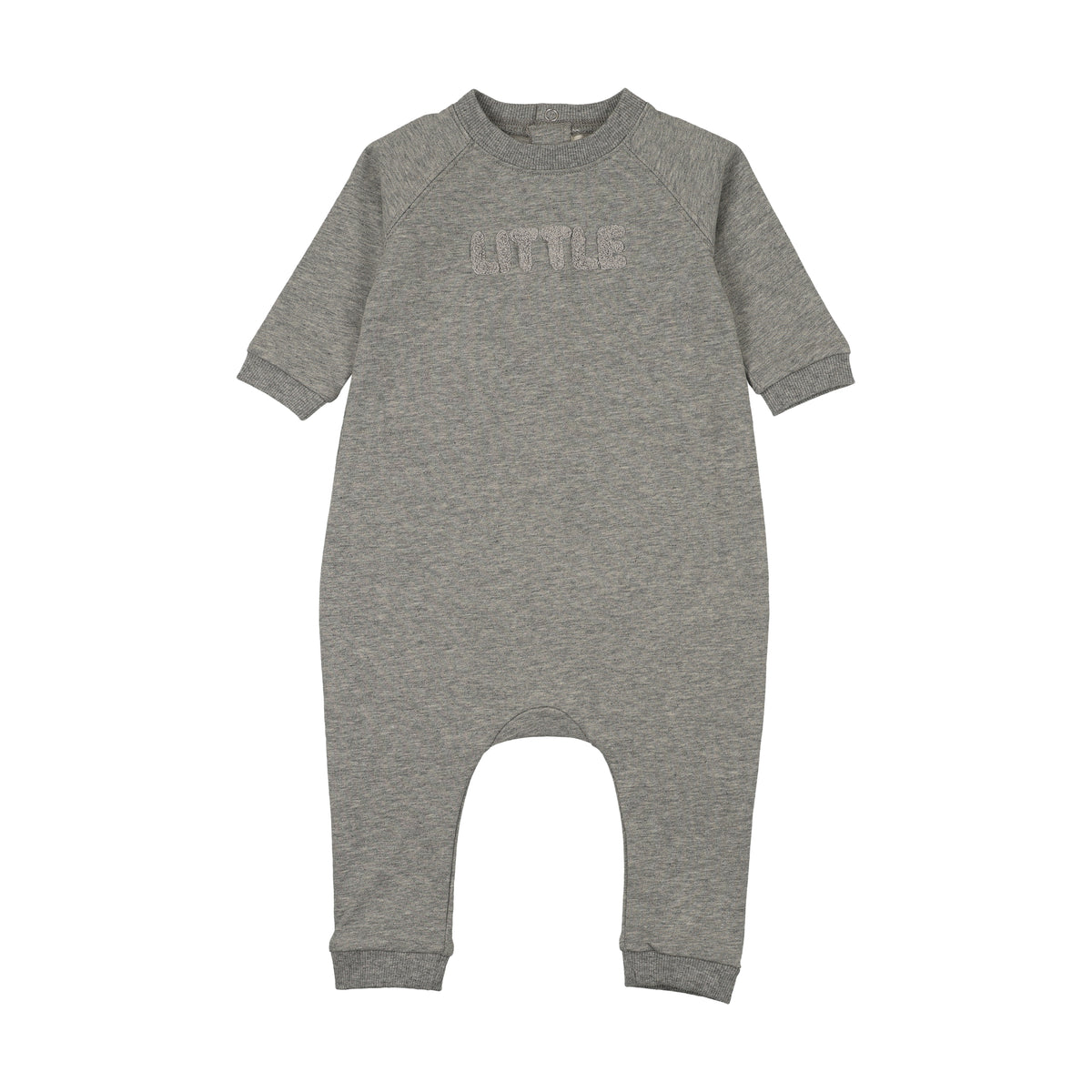 MEMA KNITS SHERPA WORD ART JUMPSUIT