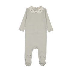 MEMA KNITS EMBROIDERED COLLAR BASE FOOTIE