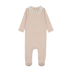 MEMA KNITS EMBROIDERED COLLAR BASE FOOTIE