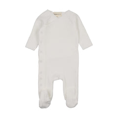 MEMA KNITS 2PC VELOUR SIDE SNAP FOOTIE WITH BEANIE