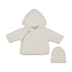 MEMA KNITS 2PC CORDUROY JACKET  WITH KNITTED BEANIE