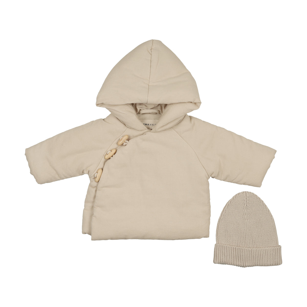 MEMA KNITS 2PC CORDUROY JACKET  WITH KNITTED BEANIE