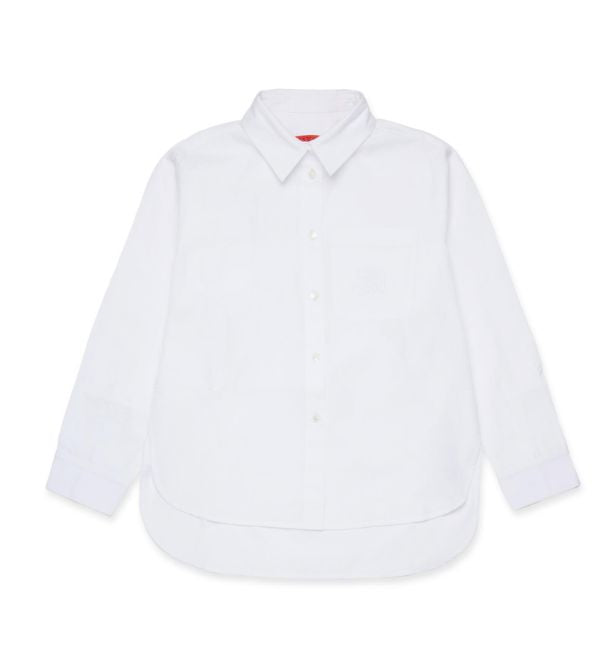 MAX & CO BUTTON UP LONGER IN THE BACK COLLAR SHIRT
