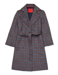 MAX & CO PLAID WOOL TRENCH COAT