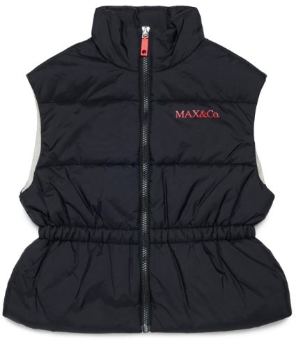 MAX & CO NYLON PUFFER VEST WITH ELASTICATED WAIST