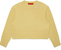 MAX & CO KNIT SWEATER WITH LOGO AROUND NECK