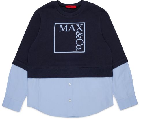 MAX & CO 2 IN 1 LOOK SWEATSHIRT WITH LOGO
