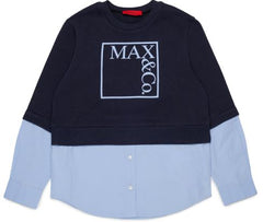 MAX & CO 2 IN 1 LOOK SWEATSHIRT WITH LOGO