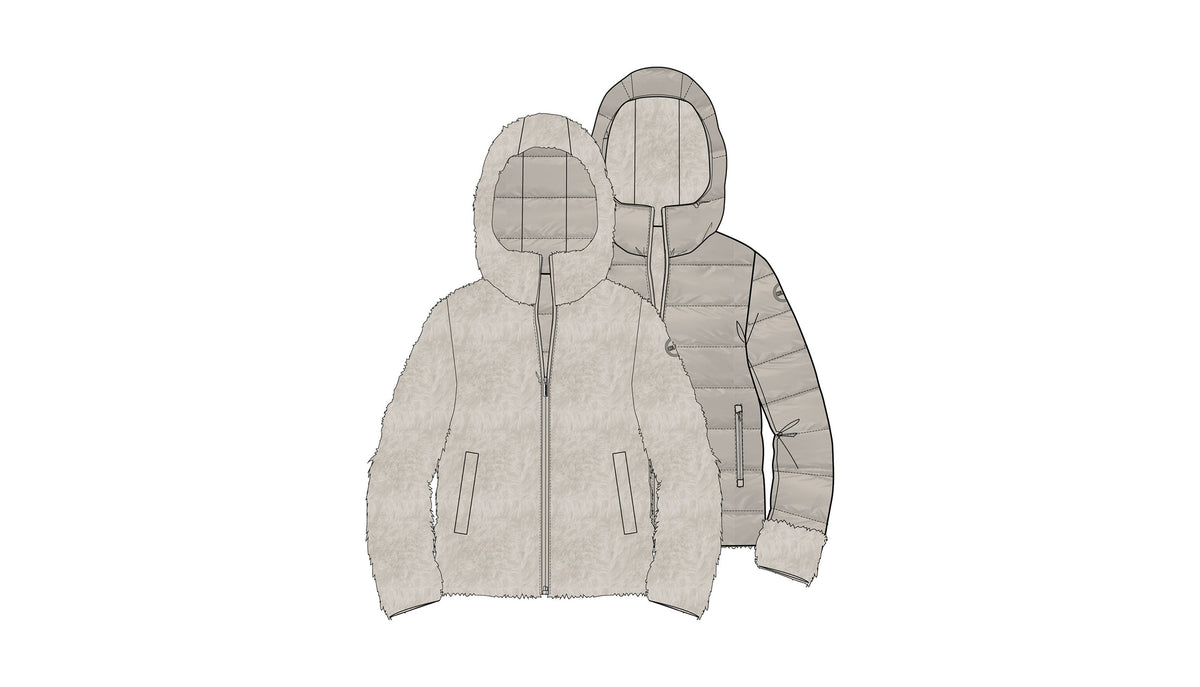 COLMAR REVERSIBLE FUR JACKET WITH HOOD
