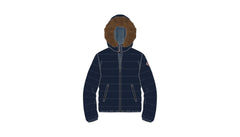 COLMAR QUILTED PADDED HOODED JACKET WITH NATURAL DOWN