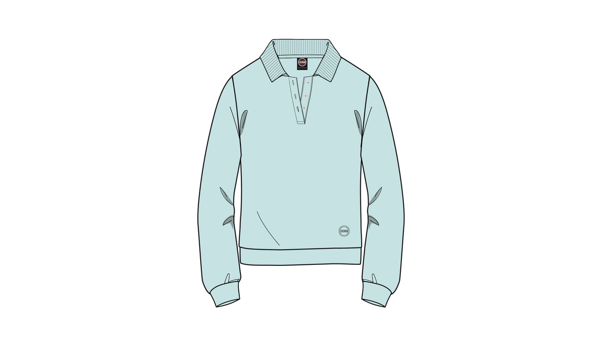 COLMAR LONG SLEEVE POLO WITH LUREX DETAILS