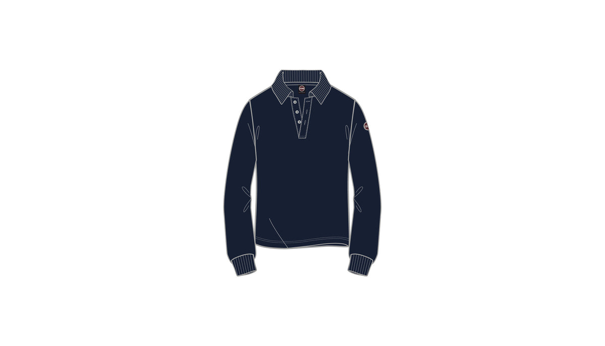 COLMAR LONG SLEEVE PIQUET POLO WITH CONTRAST COLLAR