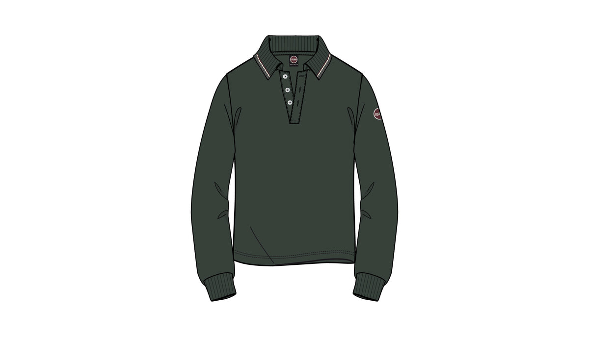COLMAR LONG SLEEVE POLO WITH STRIPE COLLAR