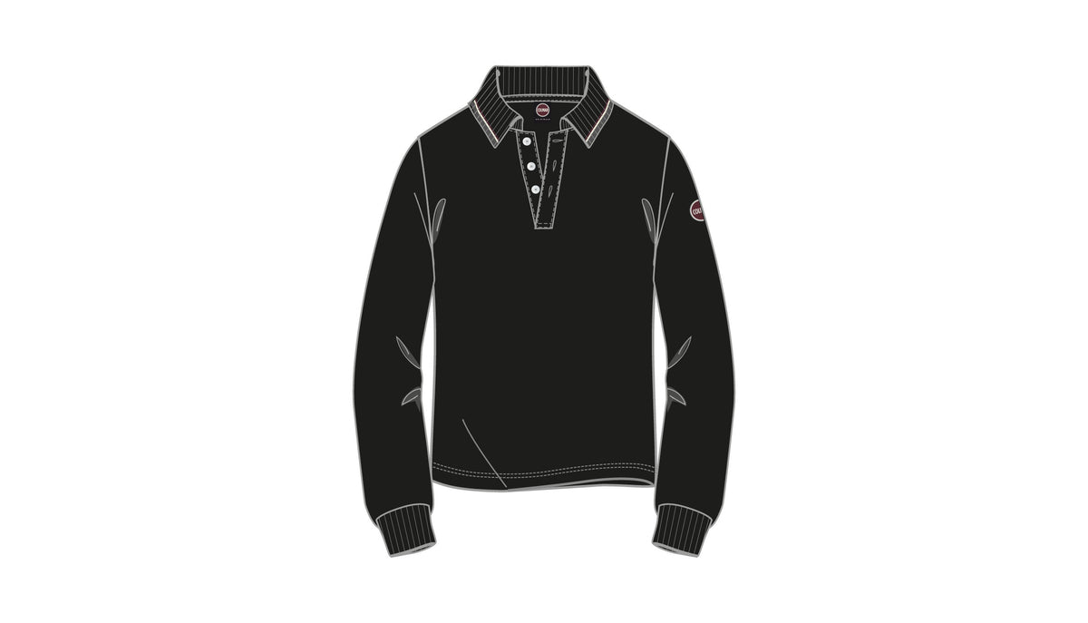 COLMAR LONG SLEEVE POLO WITH STRIPE COLLAR