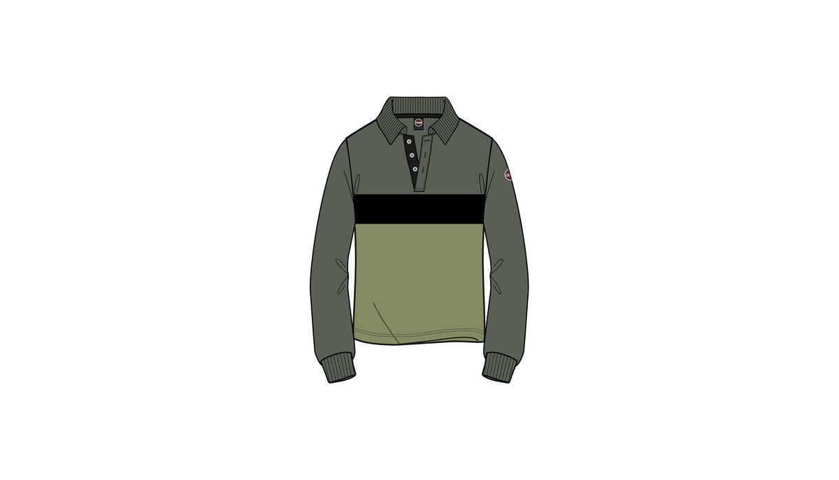 COLMAR LONG SLEEVE PIQUET POLO WITH CONTRAST COLLAR