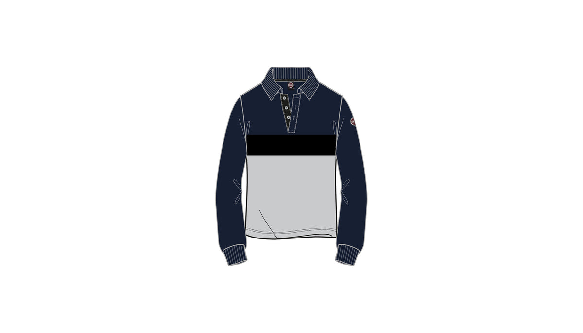 COLMAR LONG SLEEVE PIQUET POLO WITH CONTRAST COLLAR