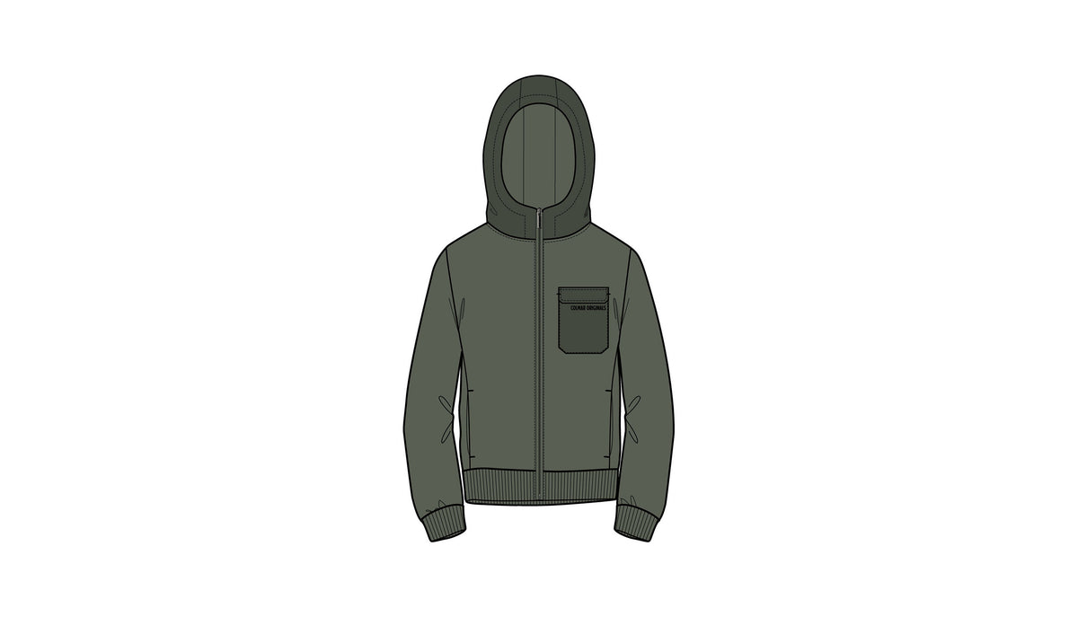 COLMAR HOODED FULL ZIP WITH NYLON INSERT