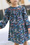 BONTON OCTOBER FLOWER CORDUROY DRESS