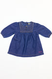 BONTON DENIM QUILTED BIB DRESS