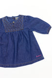 BONTON DENIM QUILTED BIB DRESS