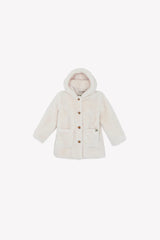 BONTON FUR BUTTON DOWN LONG JACKET