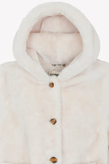 BONTON FUR BUTTON DOWN LONG JACKET