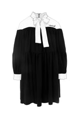 MIMISOL COLOR-BLOCK TIE FRONT DTRESS