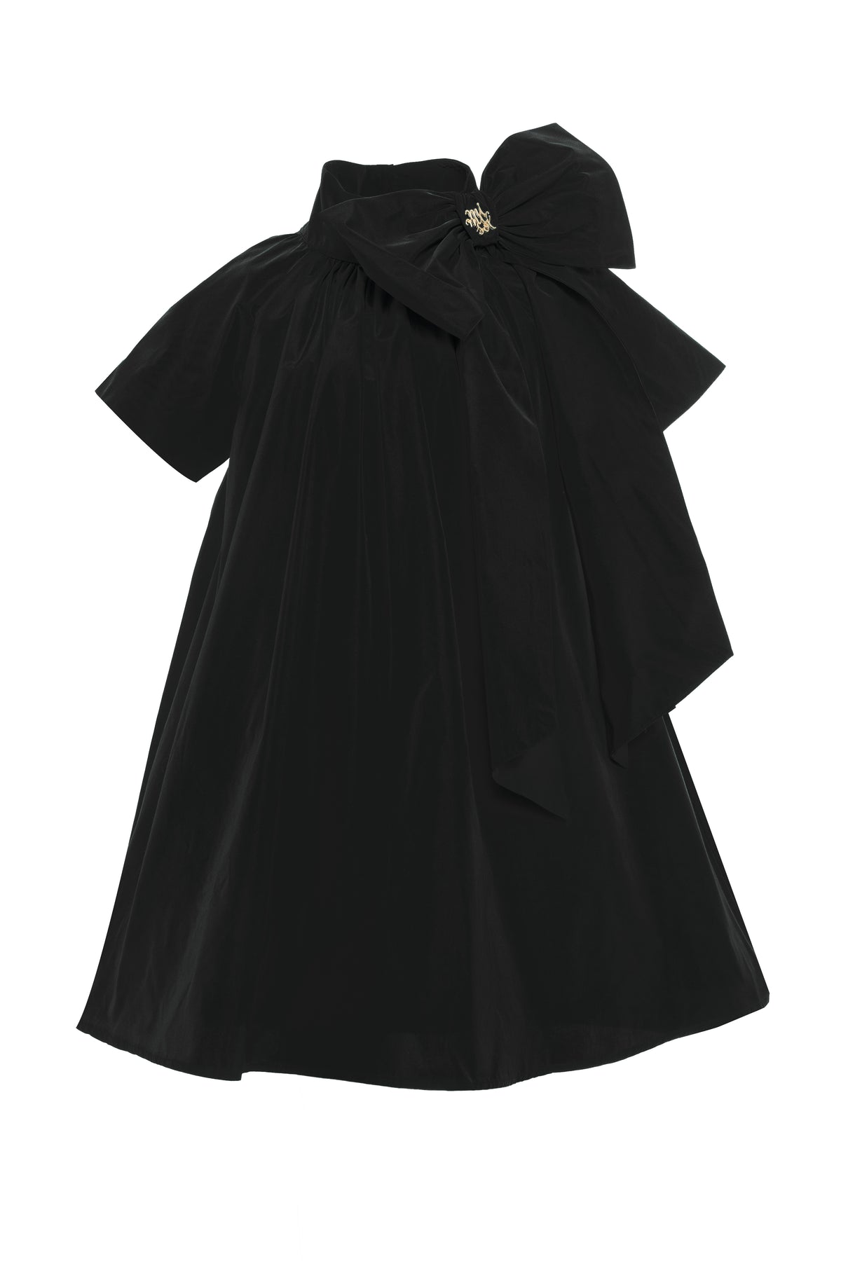 MIMISOL SIDE TIE BOW TAFFETA DRESS