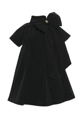 MIMISOL SIDE TIE BOW TAFFETA DRESS