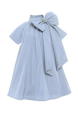 MIMISOL SIDE TIE BOW TAFFETA DRESS