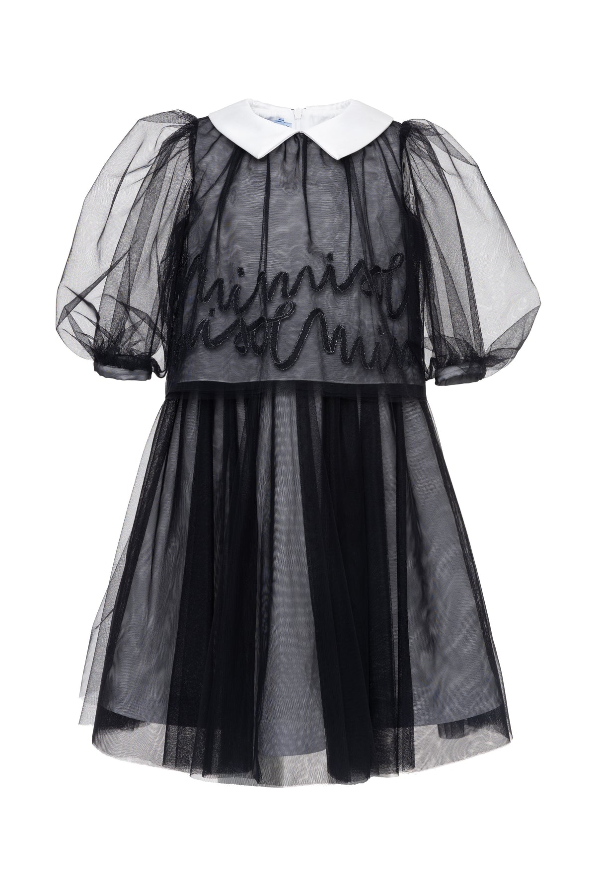 MIMISOL EMBROIDERED TULLE MAXI
