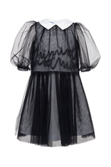 MIMISOL EMBROIDERED TULLE MAXI