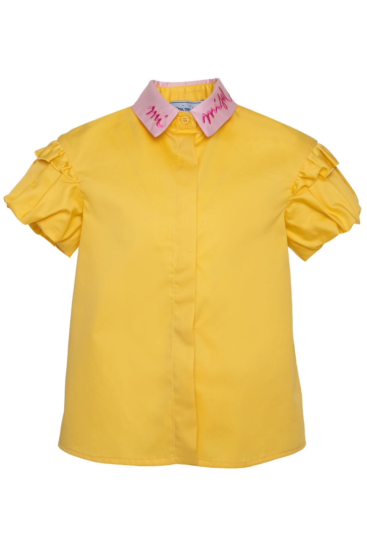 MIMISOL 3/4  PUFF SLEEVE COTTON SHIRT