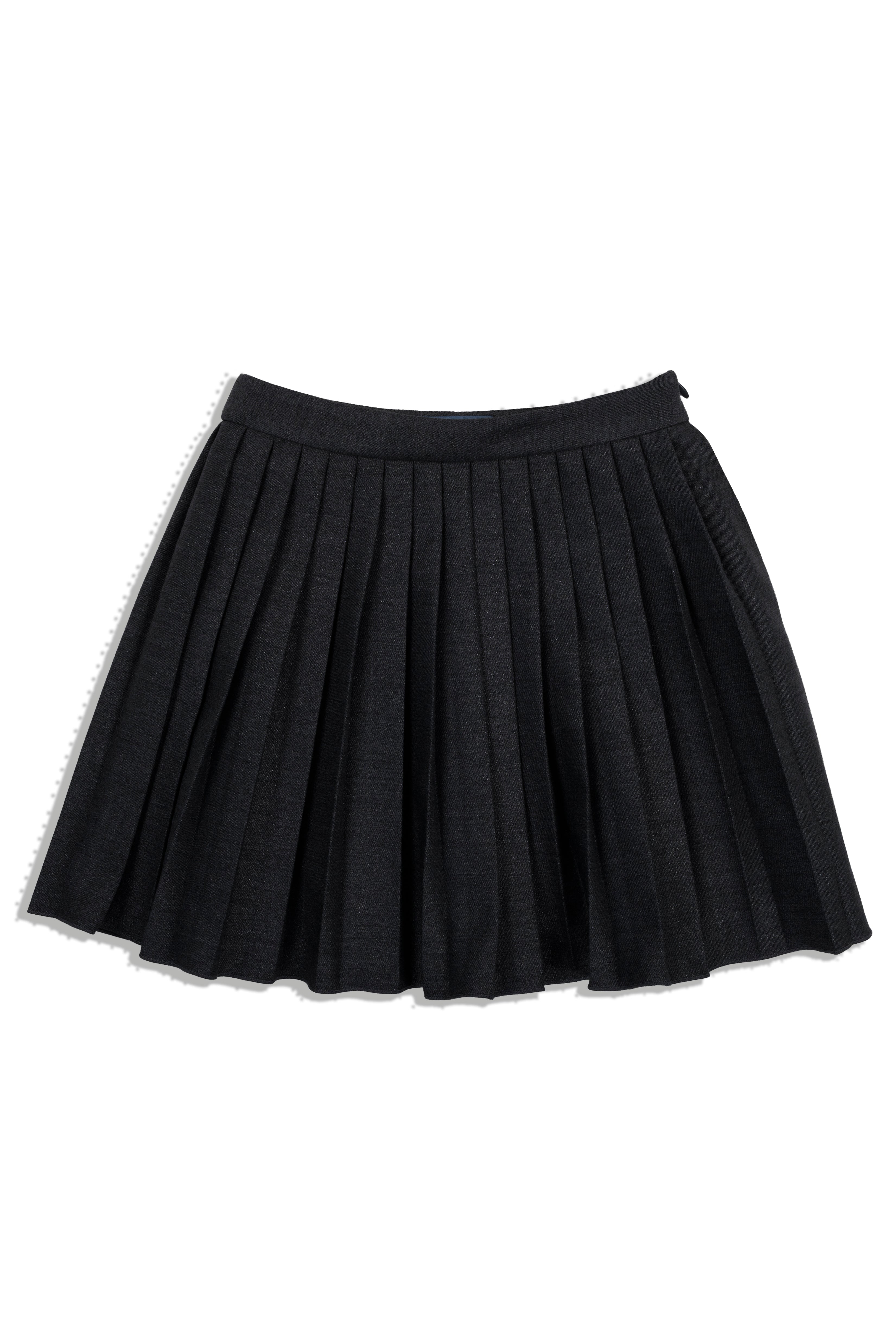 MIMISOL 2PC RUFFLE COLLAR PLEATED SHIRT WITH PLEATED SKIRT