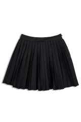 MIMISOL 2PC RUFFLE COLLAR PLEATED SHIRT WITH PLEATED SKIRT