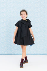 MIMISOL SIDE TIE BOW TAFFETA DRESS