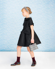 MIMISOL SIDE TIE BOW TAFFETA DRESS
