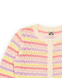 BONTON KNIT HEART POINTELLE CARDIGAN