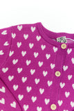 BONTON KNIT HEART BUTTON DOWN CARDIGAN