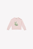 BONTON KNIT EMBROIDERED FLOWER SWEATER