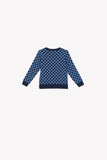 BONTON CHECKERED CREWNECK SWEATER