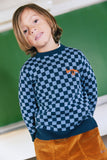 BONTON CHECKERED CREWNECK SWEATER