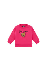 MOSCHINO LOGO BEAR FACE PTACH SWEATSHIRT