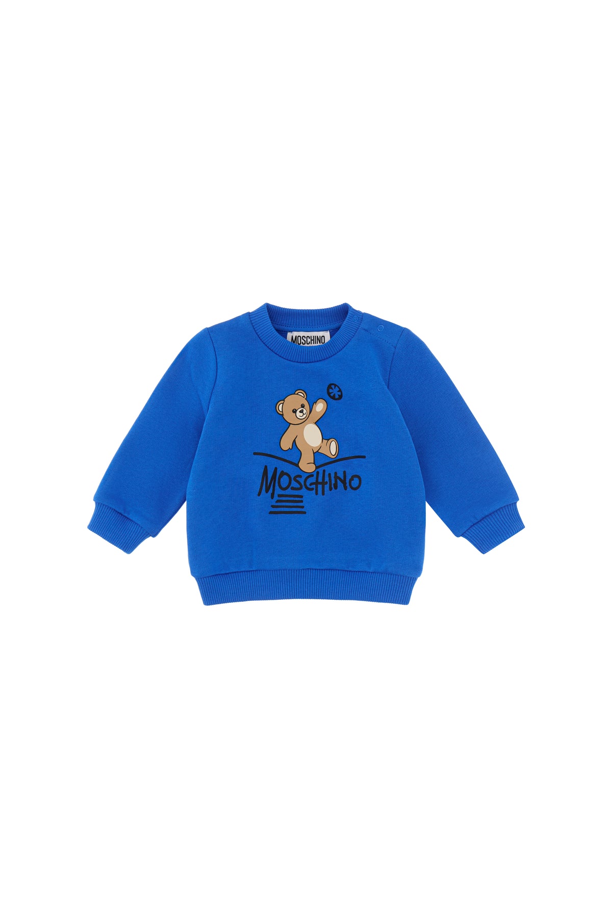MOSCHINO LOGO BEAR WITH BALL GRAPHIC SWEATSHIRT