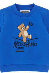 MOSCHINO LOGO BEAR WITH BALL GRAPHIC SWEATSHIRT