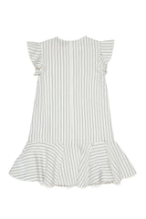 MAX & CO FLUTTER SLEEVE STRIPED DRESS