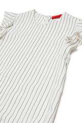 MAX & CO FLUTTER SLEEVE STRIPED DRESS