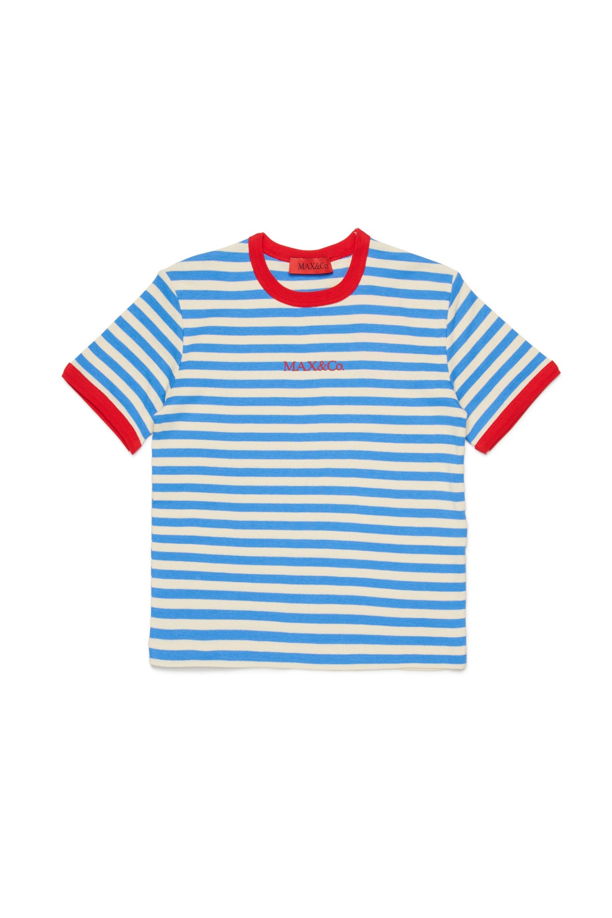 MAX & CO SHORT SLEEVE STRIPE TEE WITH LOGO
