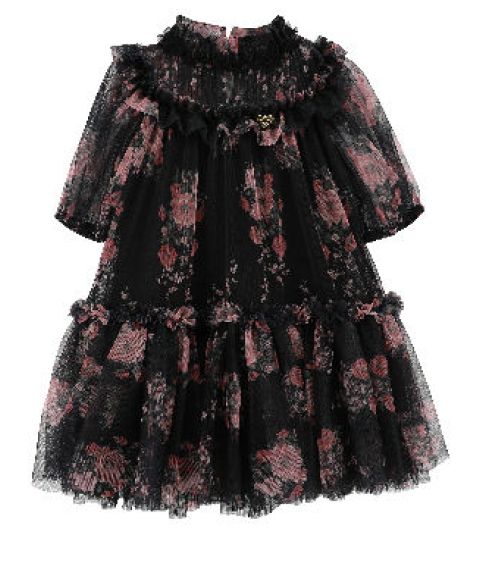 ANGELS FACE MYRITSA SPRIG FLOWER TULLE DRESS